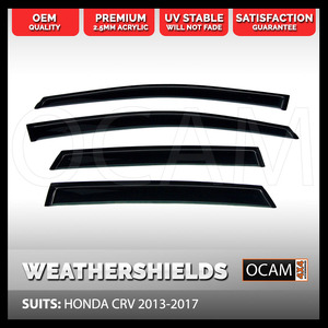 OCAM Weathershields for HONDA CRV 2013-SEP 2017 Window Door Visors Tinted