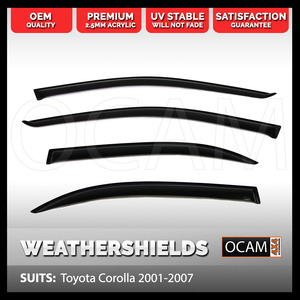 OCAM Weathershields For Toyota Corolla Sedan 2001-2007 Window Visors