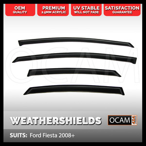 OCAM Weathershields For Ford Fiesta 2008+ Window Door Visors