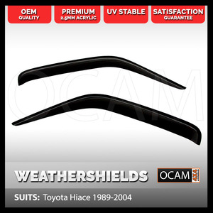 OCAM Weathershields for Toyota Hiace 1989-2004 Window Door Visors Tinted 2-pcs