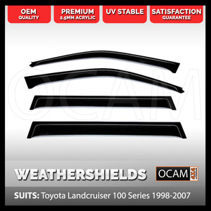 OCAM Weathershields For Toyota Landcruiser 100 Series 1998-07 Window Visors
