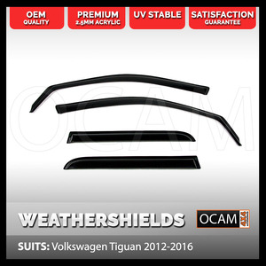 OCAM Weathershields For Volkswagen Tiguan 2012-2016 Window Visors Tinted