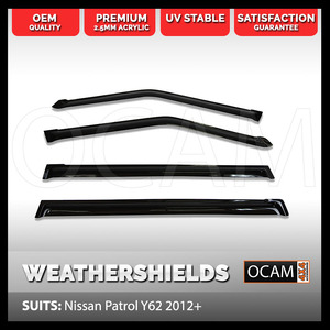 OCAM Weathershields For Nissan Patrol Y62 2012-2020 Window Door Visors