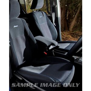Front Row Wetseat Tailored Neoprene Seat Covers for Isuzu D-MAX 07/2012-07/2014 EX/SX, Black With Black Stitching