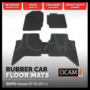 Tailored Rubber Floor Mats for Mazda BT50 2011-07/2020 Car Mats BT-50