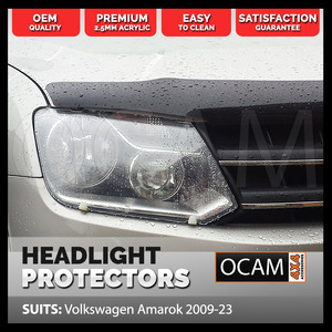 OCAM Headlight Headlamp Protectors for Volkswagen Amarok 2009-Current Lamp Covers