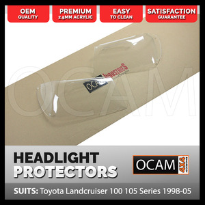 OCAM Headlight Headlamp Protectors for Toyota Landcruiser 100 105 Series 1998-05