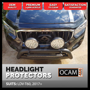 OCAM Headlight Protectors For LDV T60, Headlamp Covers