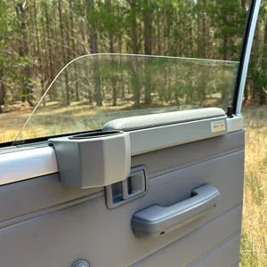 Grey Magnetic Armrest & Cup Holder (Pair) - Suitable for use with Toyota 70 Series