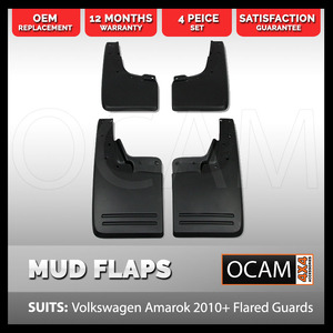 Mud Flaps Guards For Volkswagen Amarok 2010+ Front and Rear Suits Flared Guards 4WD 4X4