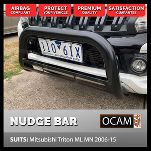 OCAM Nudge Bar For Mitsubishi Triton ML MN 2006-15 Airbag Compliant