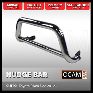 Nudge Bar For Toyota RAV4 12/2012 Onwards Grille Guard Airbag Compliant