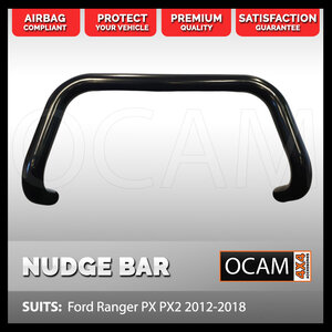 Nudge Bar For Ford Ranger PX PX2 2012-2018 Grille Guard Airbag Compliant Matt Black
