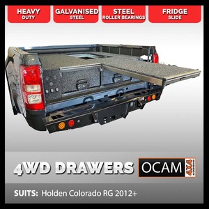 OCAM Rear Drawers For Holden Colorado RG, Dual Cab, 2012-Current