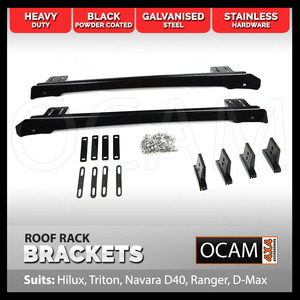 Roof Rack Brackets for roof channel, Suits: Hilux N70, Triton, D-Max, Ranger, Navara D40