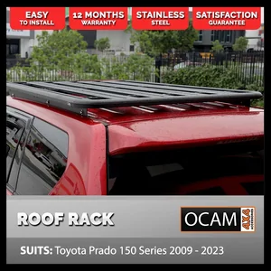 OCAM CMM Aluminium Platform Flat Roof Rack for  Toyota Prado 150 Series 2009 - 2023 3/4 1800x1250mm