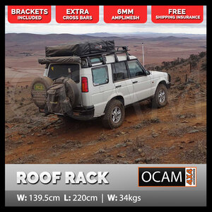 OCAM Roof Top Tent Rack For Land Rover Discovery 1 & 2 Alloy Aluminium