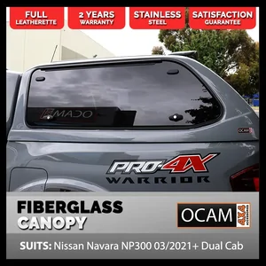 OCAM 4x4 Fibreglass Canopy for Nissan Navara NP300 03/2021+ Dual Cab