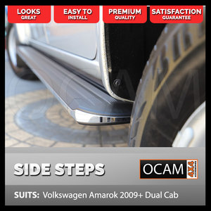 Aluminium Side Steps for Volkswagen Amarok 2009+ Dual Cab Running Boards