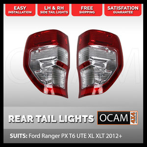 Rear Tail Lights LH RH Side For Ford Ranger- 2012+ PX T6 UTE XL XLT 4X4 4WD