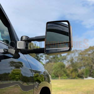 OCAM TM3 Towing Mirrors For Toyota Prado 150 Series, Black, Smoke Indicators, Electric