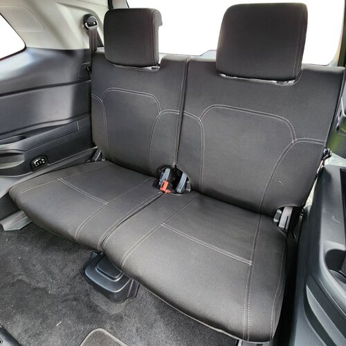 Wetseat Tailored Neoprene Seat Covers for Toyota Prado 250 Series Kakadu, 08/2024-On, 3rd Row, Grey With Charcoal Stitching