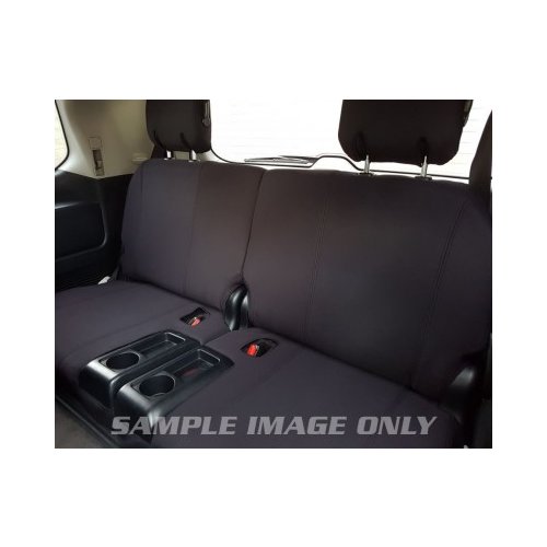 3rd Row Wetseat Tailored Neoprene Seat Covers for Toyota Prado 120 Series 03/2003-10/2009, Black With Charcoal Stitching, Grande & VX-Electric Seats