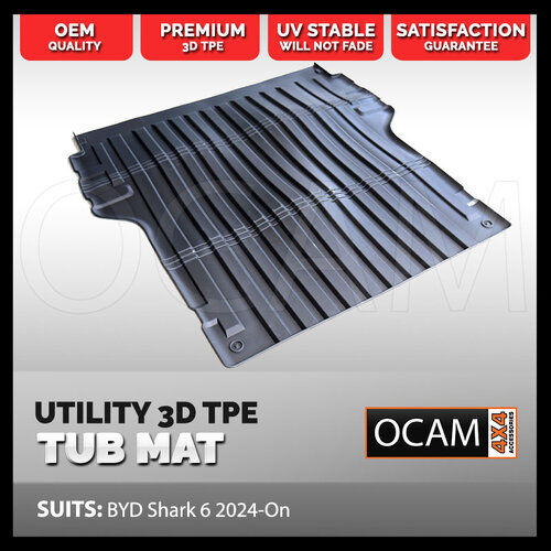 3D All Weather Tub Floor Mats Liners For BYD Shark 6 2025 - Current