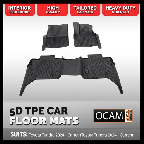 5D All Weather Floor Car Mats Liners For Toyota Tundra 2024 - Current Floor Mats