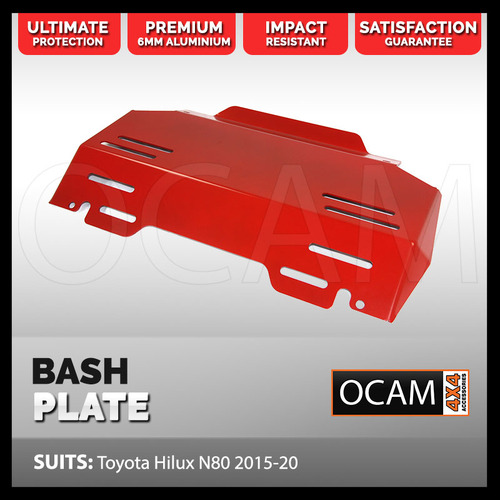 OCAM Aluminium Bash Plate For Toyota Hilux N80 2015-Current 6mm 1 Piece