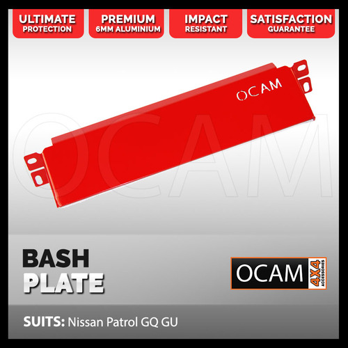 OCAM Aluminium Bash Plates For Nissan Patrol GQ GU - 4mm Aluminium in Red