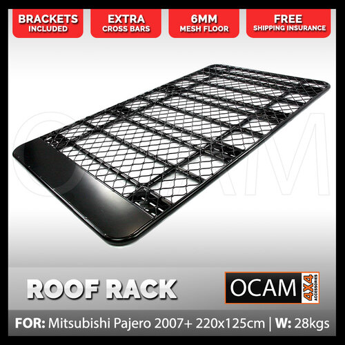 Aluminium Roof Rack for Mitsubishi Pajero 2007-Current Full Length Alloy Flat