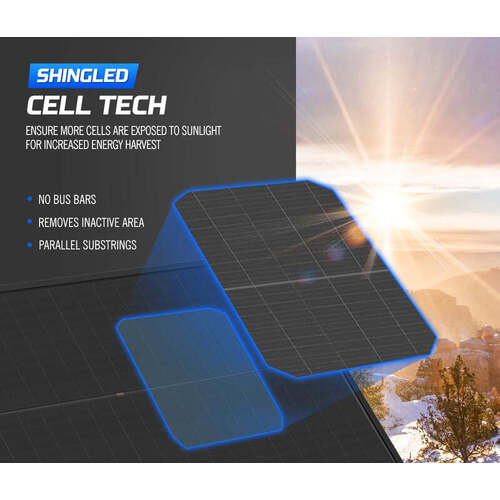 Atem Power 12V 200W Bifacial Shingled Solar Panel Kit