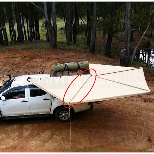 2 x Wing Awning Replacement Top Poles 2.5m with Alloy Knuckles