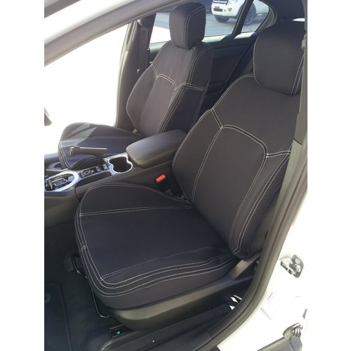 1st & 2nd Row Bundle - Black Neoprene Seat Covers With White Stitching for Jeep Grand Cherokee WK 02/2011-Current