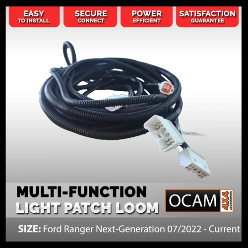 BB2 OCAM Bull Bar Multi-Function Light Patch Loom to suit Ford Ranger Next-Generation 07/2022 - Current