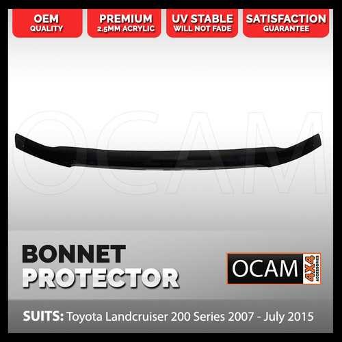 Bonnet Protector for Toyota Landcruiser 200 Series 2007 - July 2015 Tinted