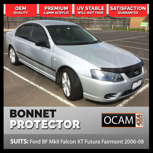 Bonnet Protector for Ford BF MkII Falcon XT Futura 09/2006 - 2008 Tinted Guard