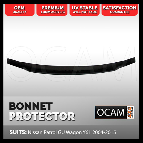 Bonnet Protector for Nissan Patrol GU Wagon Y61 2004-2015 Tinted Guard