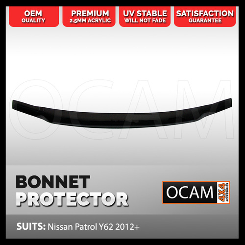 Bonnet Protector For Nissan Patrol Y62 2012-19 Tinted Guard