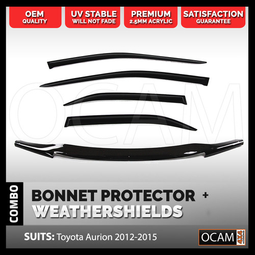 Bonnet Protector, Weathershields For Toyota Aurion 2012 - 2015 Visors