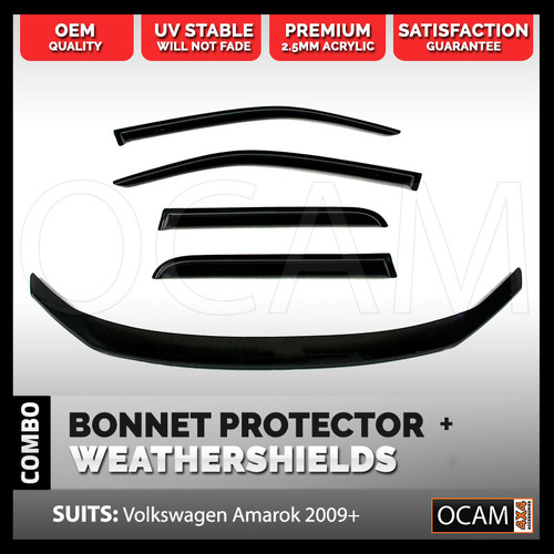 Bonnet Protector Weathershields for Volkswagen Amarok 2009-2023 Visors