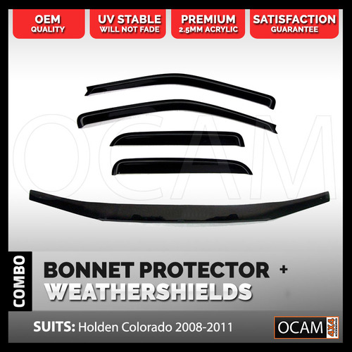 Bonnet Protector, Weathershields For Holden Colorado RC 2008-2011 Visors