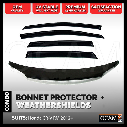 Bonnet Protector, Weathershields For Honda CR-V CRV RM 2012-Sept 17 Visors