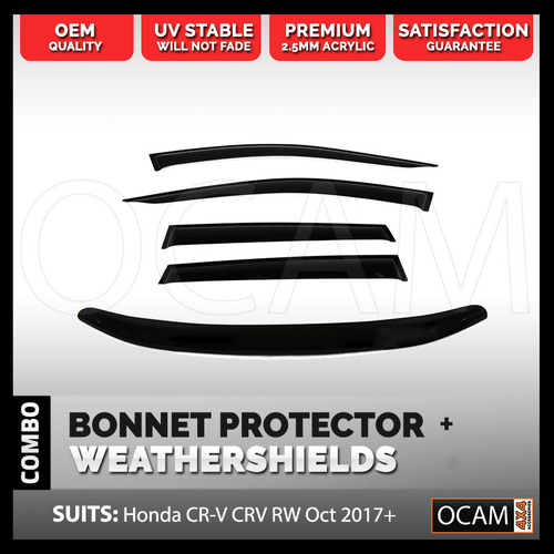 Bonnet Protector, Weathershields For Honda CR-V CRV RW Oct 2017-Current, Visors