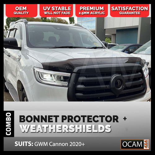 Bonnet Protector, Weathershields For GWM Cannon 2020-Current