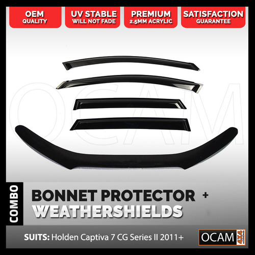 Bonnet Protector, Weathershields For Holden Captiva 7 Series II 2011-18 CG