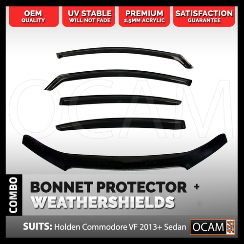 Bonnet Protector, Weathershields For Holden VF Commodore Sedan 2013-17 Visors
