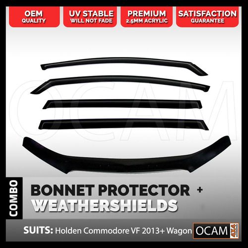 Bonnet Protector, Weathershields For Holden VF Commodore Wagon 2013-17 Visors