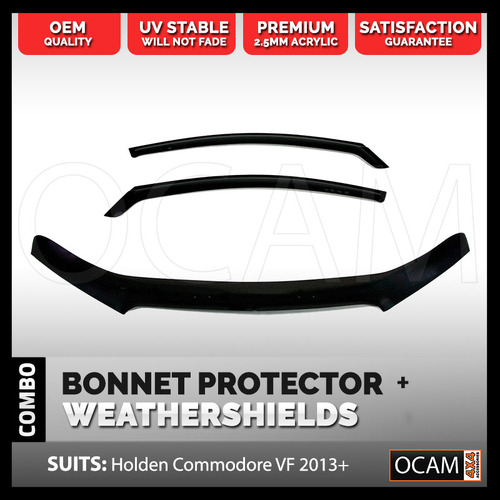 Bonnet Protector, Weathershields For Holden VF Commodore 2013-17 Visors